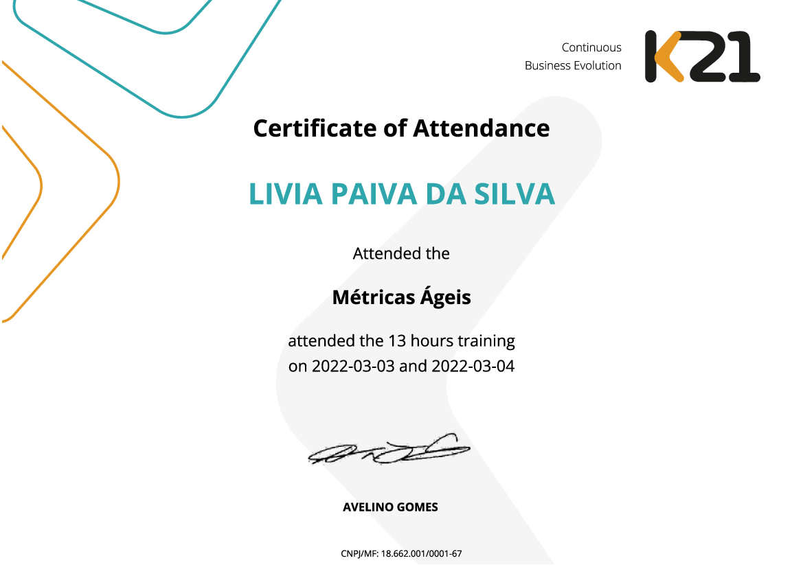 Certificado K21